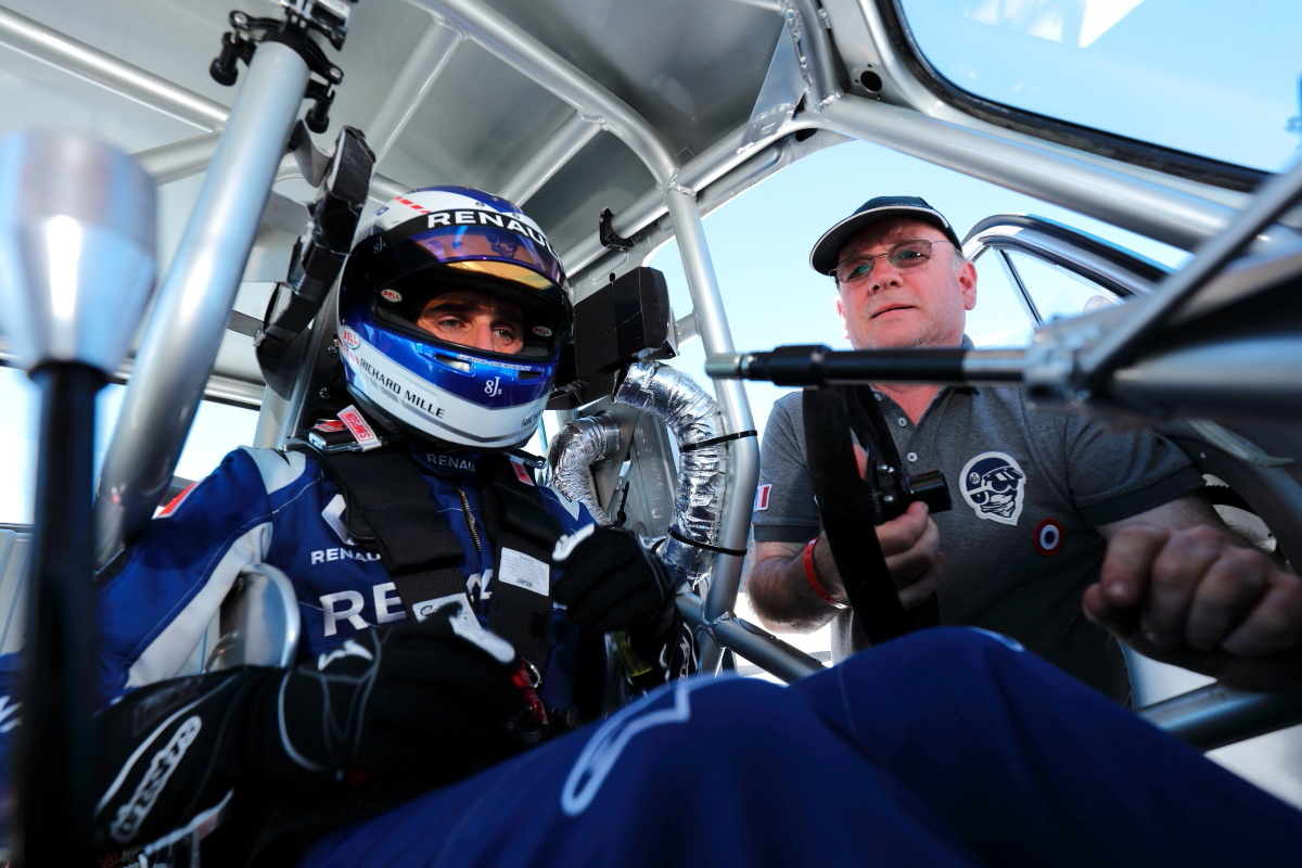 Nicolas PROST BEHIND THE WHEEL OF RENAULT DAUPHINE