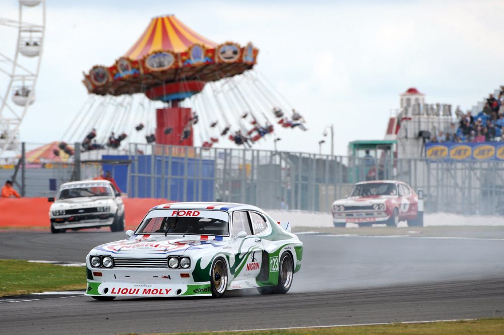 Silverstone Classic 2016, 29th-31st July, 2016, Silverstone Circuit, Northants, England. Ric Wood Ford Capri Copyright Free for editorial use only Mandatory credit Ai?? Jakob Ebrey Photography