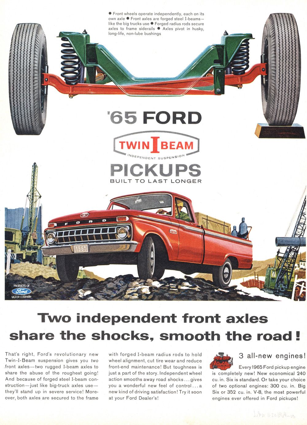 1965 Ford Twin I Beams Independent Suspension advertisement. (01/12/08)