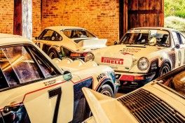 Treffen zum 40-jaehrigen Jubilaeum der HEIGO Porsche in Mitterfels, Bayern.
Die 4 HEIGO Porsche in der Garage von Udo Mueller.