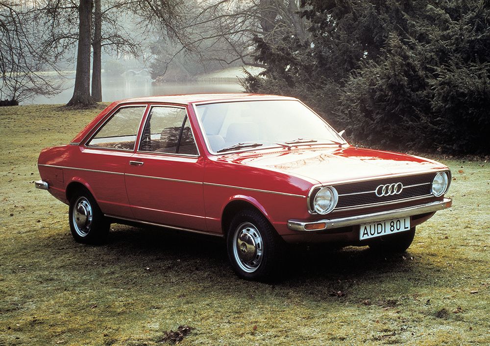 Audi 80 L, 1.3 litre four-cylinder-engine, 40 kW (55 bhp), 1973
